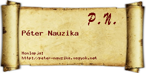 Péter Nauzika névjegykártya